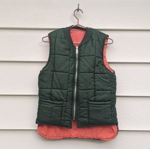 Vintage reversible hunting vest green and orange